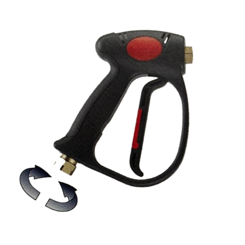 Pistolet hp à gâchette rouge sans fuite avec raccord tournant 3/8FF tecomec 