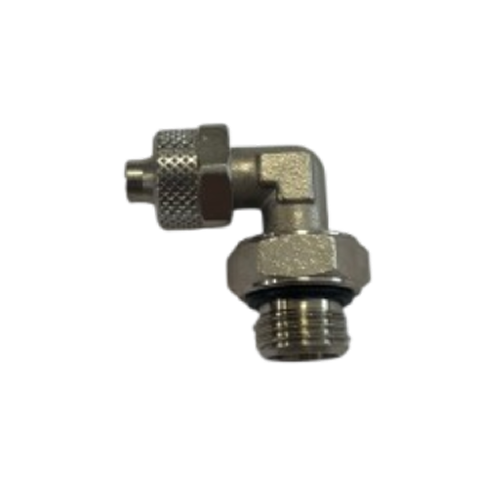 Raccord à coiffe coude laiton tournant