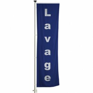 Drapeau Lavage Bleu 4M X 1M