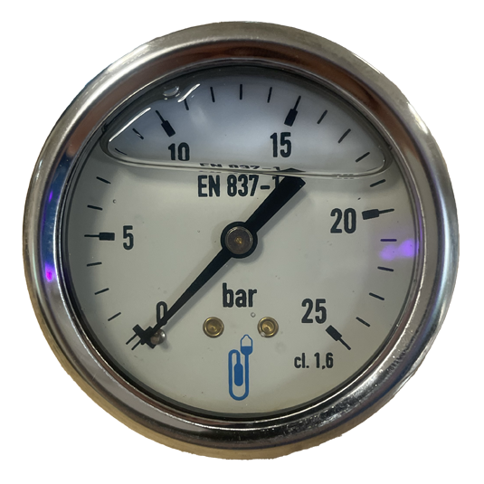 MANOMETRE AXIAL 1/4 D63 0-25 Bar