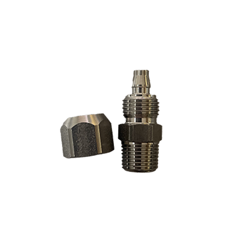 Raccord à coiffe Inox 1/4 4X6